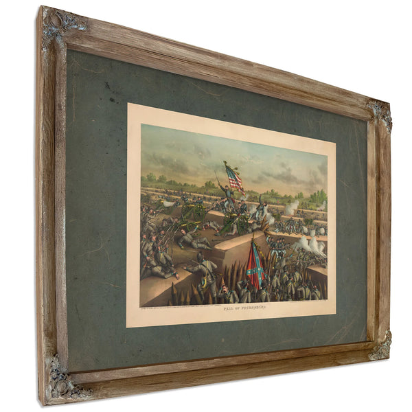 Fall of Petersburg 1893 — Verdigris Framed Canvas Print | Bella Frye