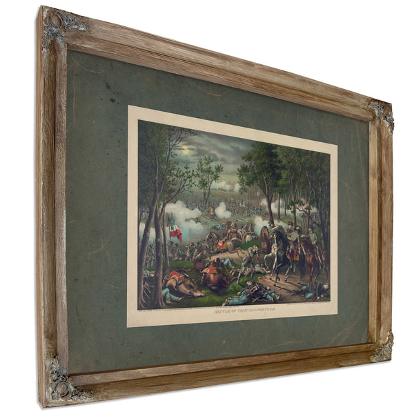 Battle of Chancellorsville 189 — Verdigris Framed Canvas Print | Bella Frye