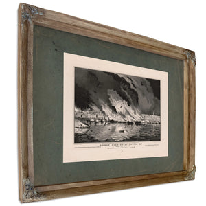 Great Fire at St Louis Mo Thursday Night May 17th 1849 — Framed Wall Art Room View | Bella Frye