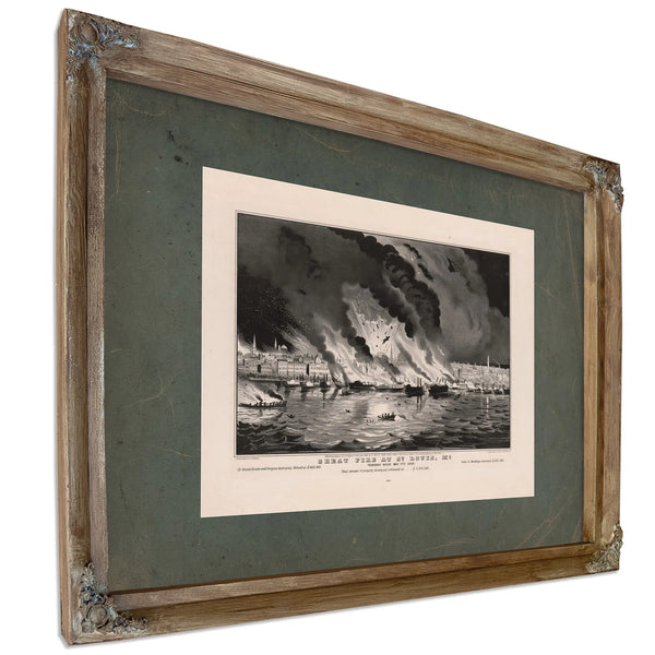 Great Fire at St Louis Mo Thursday Night May 17th 1849 — Framed Wall Art Room View | Bella Frye