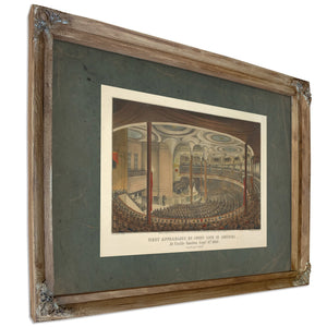 First Appearance of Jenny Lind in America at Castle Garden Septr 11th 185 T — Verdigris Framed Canvas Print | Bella Frye