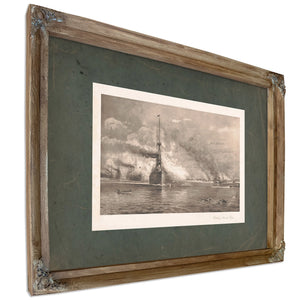 Battle of Manila Bay 1898 — Verdigris Framed Canvas Print | Bella Frye