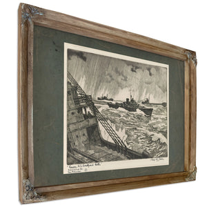 Convoy Us Coastguard Cutter 19th Century — Verdigris Framed Canvas Print | Bella Frye