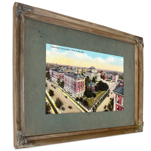 The Academy on Morningside Heights a Scholars Aerial Reverie — Verdigris Framed Canvas Print | Bella Frye