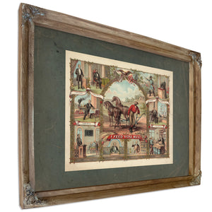 I Feed You All! 1875 — Verdigris Framed Canvas Print | Bella Frye