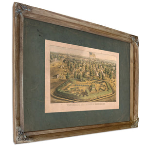 Fort Number 1 West Defences of Baltimore Md 1863 — Verdigris Framed Canvas Print | Bella Frye