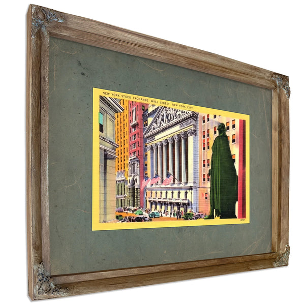 The Temple of Fortune Wall Streets Gilded Altar — Verdigris Framed Canvas Print | Bella Frye