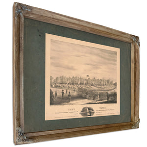 Camp Wayne Pennsylvania Volunteer Encampment on the Paoli Battle Ground Sept — Verdigris Framed Canvas Print | Bella Frye