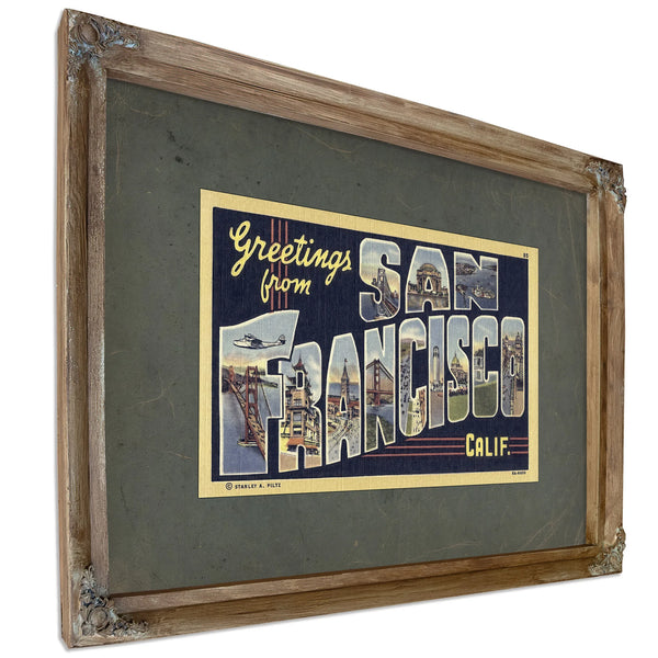 California San Francisco — Verdigris Framed Canvas Print | Bella Frye