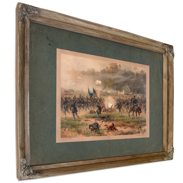 Battle of Antietam 1887 — Verdigris Framed Canvas Print | Bella Frye
