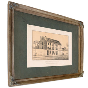 Castle Thunder Richmond Va 19th Century — Verdigris Framed Canvas Print | Bella Frye