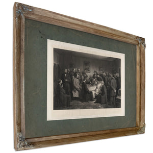 Death of Lincoln 1875 — Verdigris Framed Canvas Print | Bella Frye