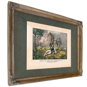 Death of Lieut Col Henry Clay Jr of the Second Regiment Kentucky Volunteers — Verdigris Framed Canvas Print | Bella Frye