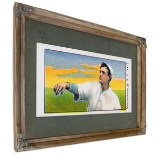 E92 Dockman and Sons Christy Mathewson — Verdigris Framed Canvas Print | Bella Frye