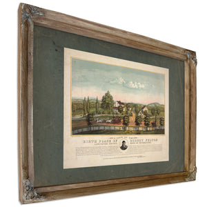 a View of the Birth Place of Robert Fulton Lancaster County State of Pennsylv — Verdigris Framed Canvas Print | Bella Frye