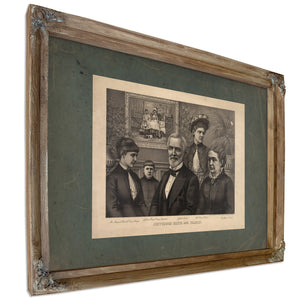 Jefferson Davis and Family 189 — Verdigris Framed Canvas Print | Bella Frye