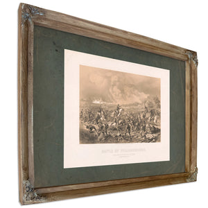 Battle of Williamsburgh 1862 — Verdigris Framed Canvas Print | Bella Frye