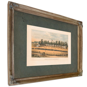 Belger Barracks Baltimore Md 1863 — Verdigris Framed Canvas Print | Bella Frye