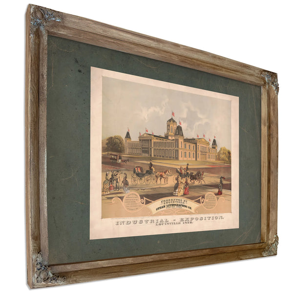 Industrial Exposition Louisville 1872 1872 — Verdigris Framed Canvas Print | Bella Frye