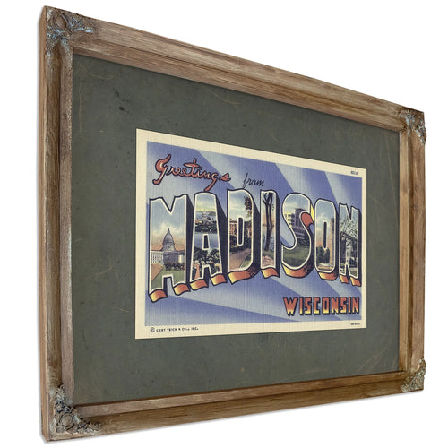 Wisconsin Madison — Verdigris Framed Canvas Print | Bella Frye