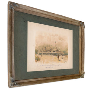 Iowa State Building World Columbian Exposition Chicago 1893 1892 — Verdigris Framed Canvas Print | Bella Frye