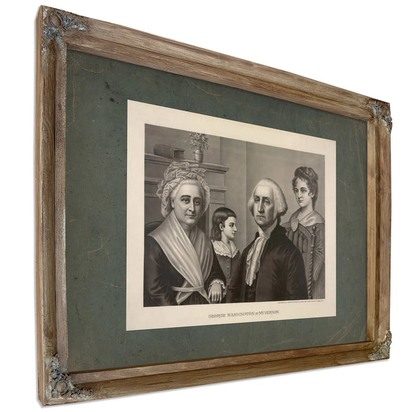 George Washington at Mt Vernon 1889 — Verdigris Framed Canvas Print | Bella Frye