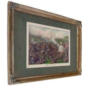 Battle of Five Forks Vacharge of General Sheridan April 1st 1865 1886 — Verdigris Framed Canvas Print | Bella Frye