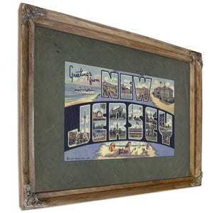 New Jersey — Verdigris Framed Canvas Print | Bella Frye