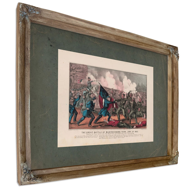 Great Battle of Murfreesboro Tenn Jan 2nd 1863 Between the Union Forces Unde — Framed Wall Art Room View | Bella Frye