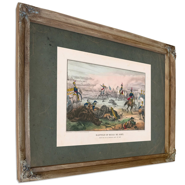 Battle of Mill El Renear the City of Mexicosept 8th 1847 1847 — Verdigris Framed Canvas Print | Bella Frye
