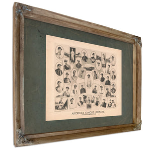 Americas Famous Jockeys 195 — Verdigris Framed Canvas Print | Bella Frye