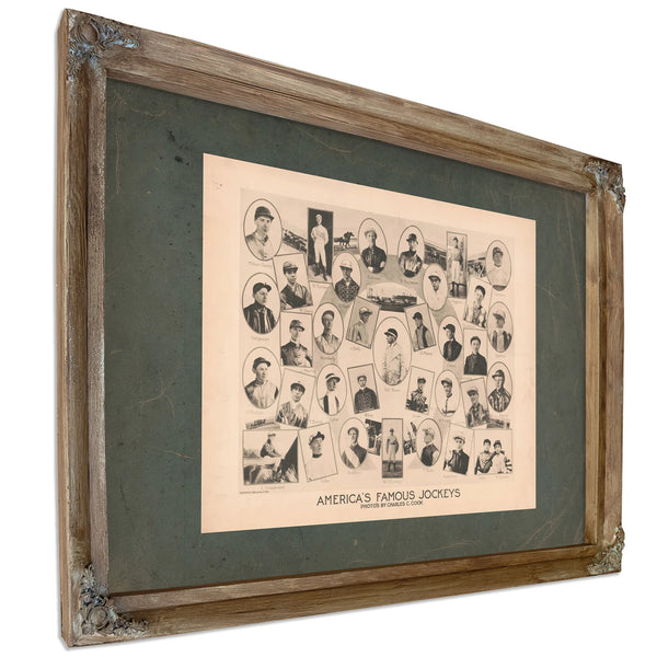 Americas Famous Jockeys 195 — Verdigris Framed Canvas Print | Bella Frye