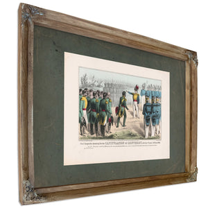 General Ampudia Treating for the Capitulation of Monterey With General Taylo — Framed Wall Art Room View | Bella Frye