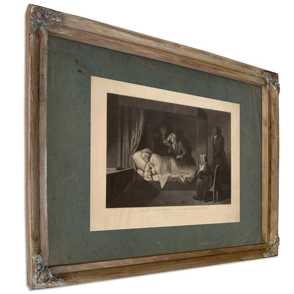 Last Moments of Washington 1864 — Verdigris Framed Canvas Print | Bella Frye