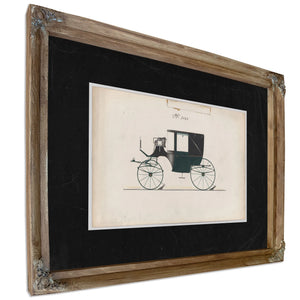 Design for Landaulet No 365 — Verdigris Framed Canvas Print | Bella Frye