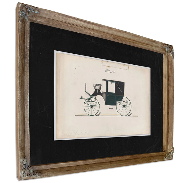 Design for Landaulet No 365 — Verdigris Framed Canvas Print | Bella Frye