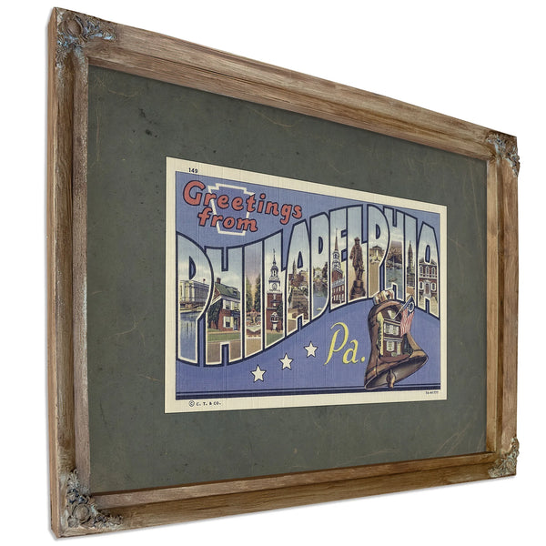 Pennsylvania Philadelphia — Verdigris Framed Canvas Print | Bella Frye
