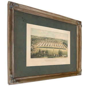 Camp Millington Baltimore Md 128th Regt Nyv From Columbia Dutchess Counties — Verdigris Framed Canvas Print | Bella Frye