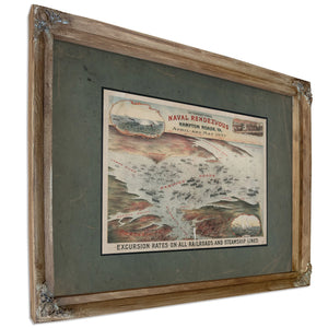 International Naval Rendezvous Hampton Roads Va 1893 — Verdigris Framed Canvas Print | Bella Frye