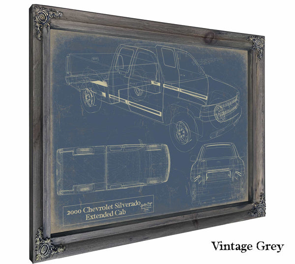 2000 Chevrolet Silverado Extended Cab Wall Art from Bella Frye.