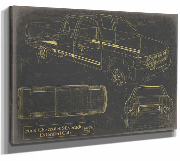 2000 Chevrolet Silverado Extended Cab Wall Art from Bella Frye.