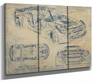 2015 Chevrolet Corvette c7 Stingray Wall Art from Bella Frye.