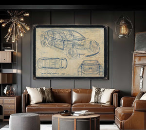 2020 Tesla Model 3 Wall Art from Bella Frye.