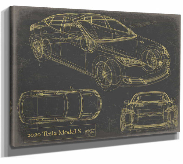 2020 Tesla Model S Wall Art from Bella Frye.