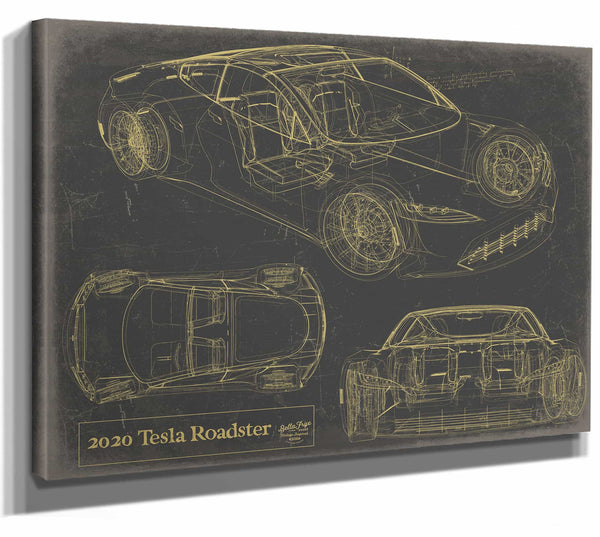 2020 Tesla Roadster Wall Art from Bella Frye.