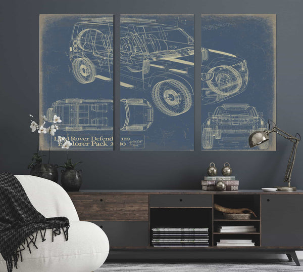 2020 Land Rover Defender110 Explorer Pack Wall Art from Bella Frye.