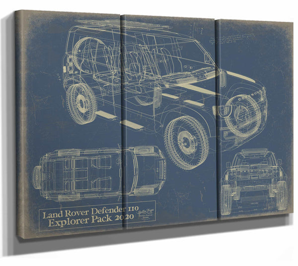 2020 Land Rover Defender110 Explorer Pack Wall Art from Bella Frye.