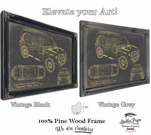 2020 Land Rover Defender110 Explorer Pack Wall Art from Bella Frye.