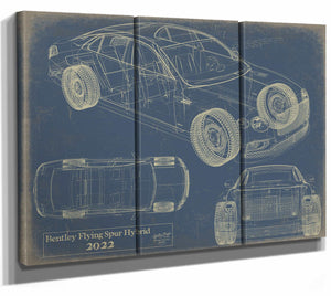 2022 Bentley Flying Spur Hybrid Wall Art from Bella Frye.