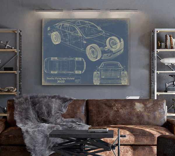 2022 Bentley Flying Spur Hybrid Wall Art from Bella Frye.